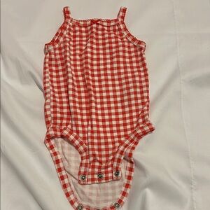 Carter's Red and White Checkered Bodysuit